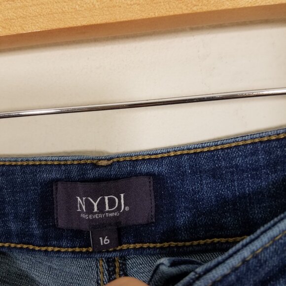 NYDJ Marilyn Straight LiftxTuck Technology Stretch Jeans Blue Size 16 - Picture 3 of 7